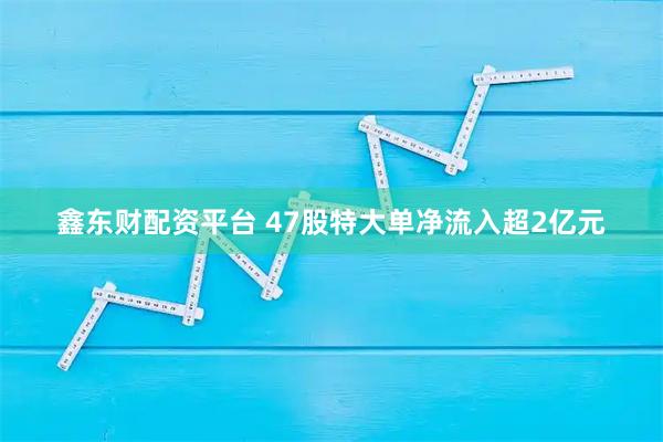 鑫东财配资平台 47股特大单净流入超2亿元
